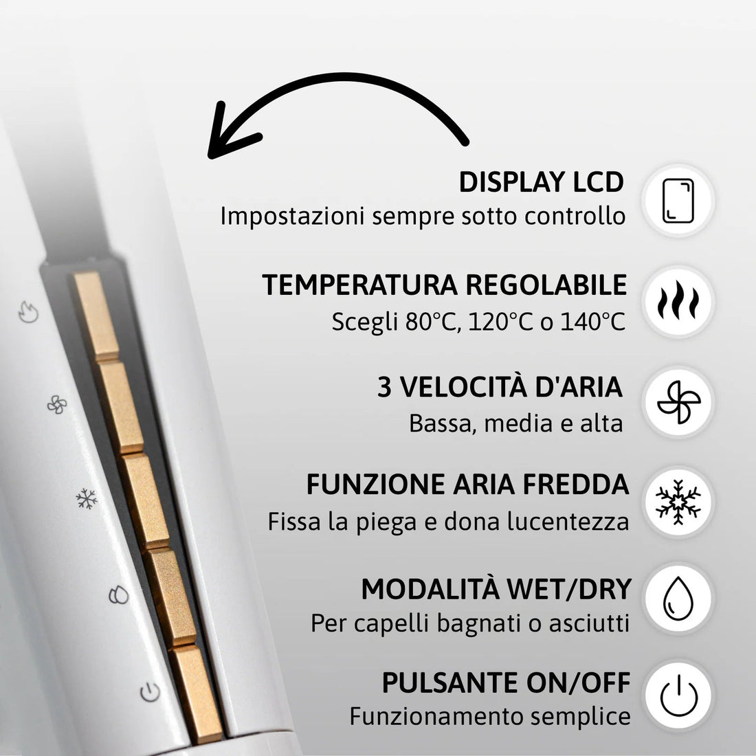 AURSTRAIT - Piastra 2 in 1